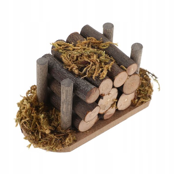 Mini scenografia legna in legno colorata per casa delle bambole 8,5x4,5x4,3 cm