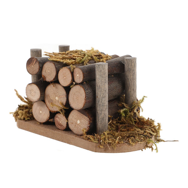Mini scenografia legna in legno colorata per casa delle bambole 8,5x4,5x4,3 cm