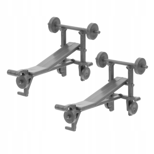 Set Miniature per Casa delle Bambole con Panca e Bilanciere Fitness in Plastica