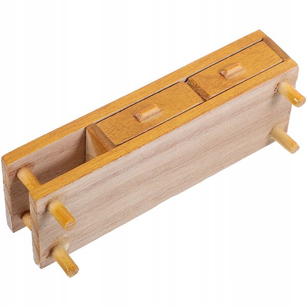 Mini mobile TV in Legno Decorativa per Casa delle Bambole 12x4x3,8 cm