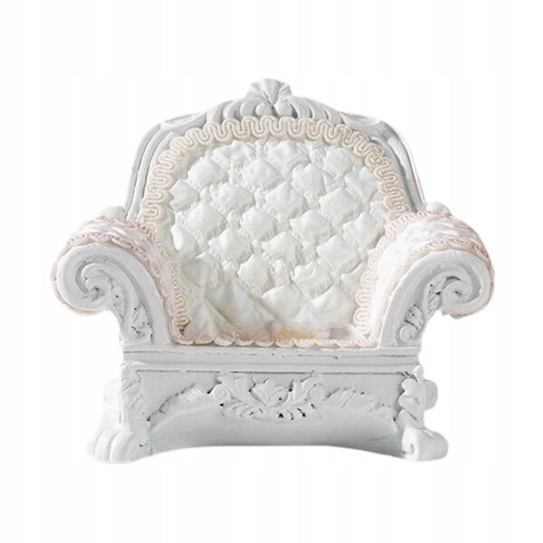 Einzelnes Sofa Miniatur 1:12 für Puppenhaus Weiß Realistisch 10x8,5 cm