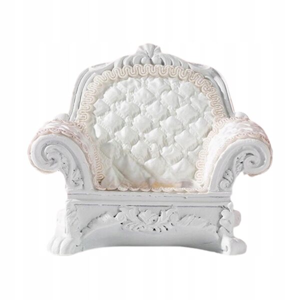 Einzelnes Sofa Miniatur 1:12 für Puppenhaus Weiß Realistisch 10x8,5 cm