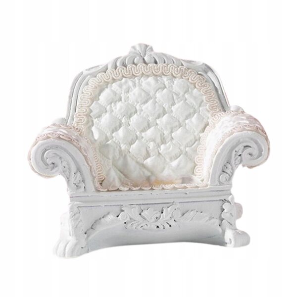 Einzelnes Sofa Miniatur 1:12 für Puppenhaus Weiß Realistisch 10x8,5 cm