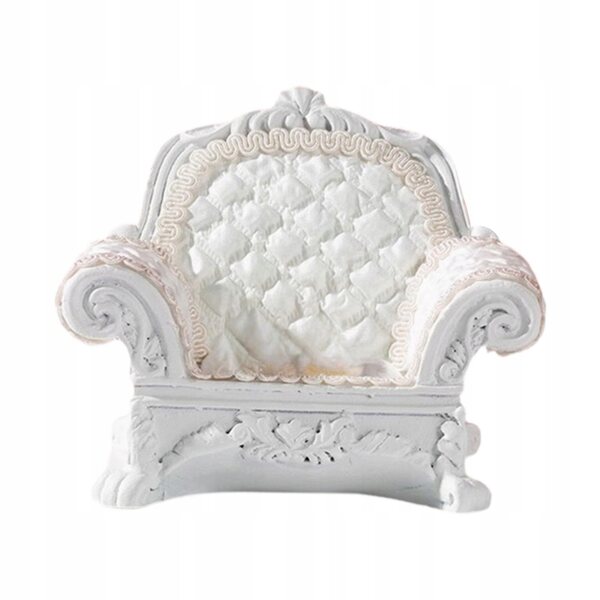 Einzelnes Sofa Miniatur 1:12 für Puppenhaus Weiß Realistisch 10x8,5 cm