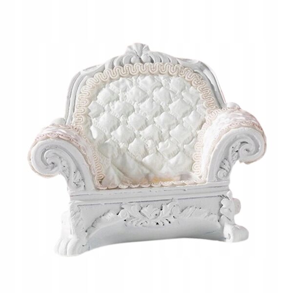 Einzelnes Sofa Miniatur 1:12 für Puppenhaus Weiß Realistisch 10x8,5 cm