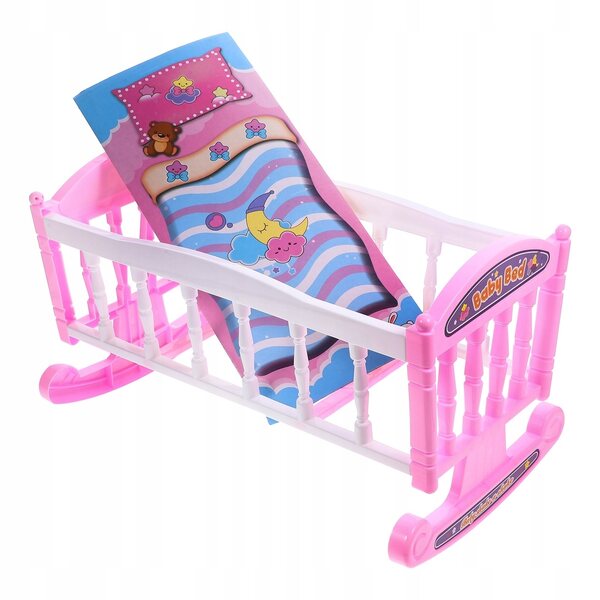 Letto per Bambole Decorativo in Plastica Multiuso per Giochi e Collezioni