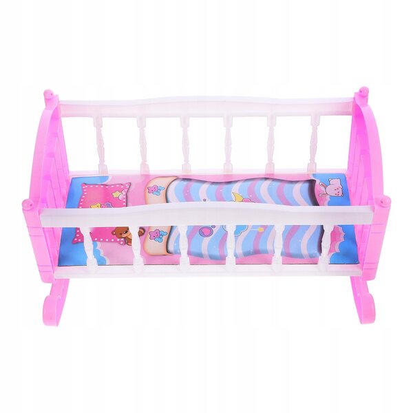 Letto per Bambole Decorativo in Plastica Multiuso per Giochi e Collezioni