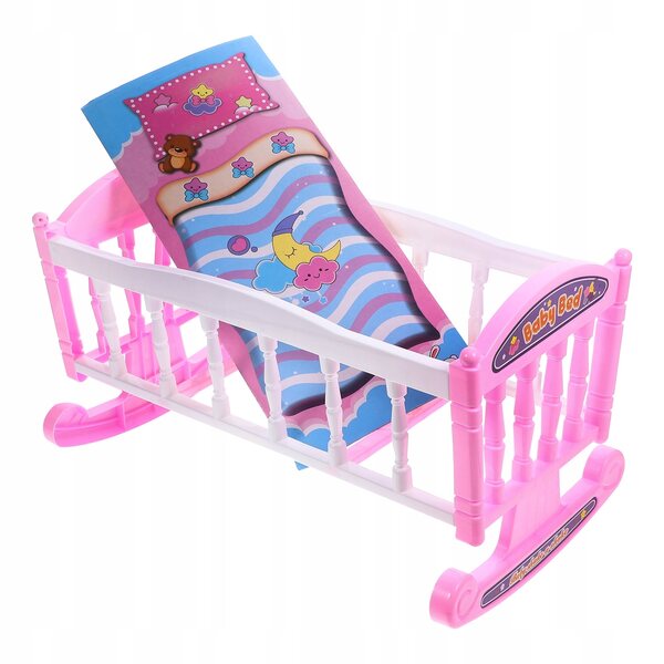 Letto per Bambole Decorativo in Plastica Multiuso per Giochi e Collezioni