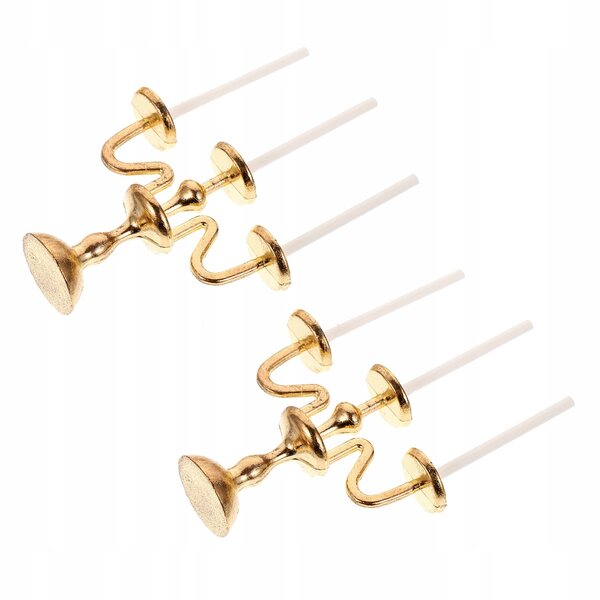 Set 2 Mini Lampade Portacandele Dorate in Lega per Decorazioni Casa
