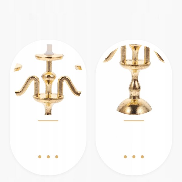 Set 2 Mini Lampade Portacandele Dorate in Lega per Decorazioni Casa
