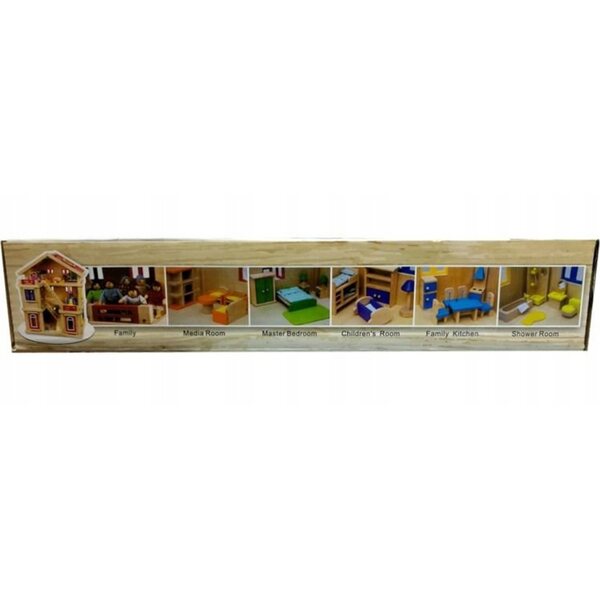 DREWNIANE MEBLE DLA LALEK MEBELKI 9 EL - SALON
