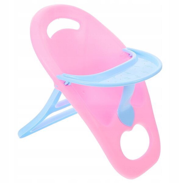 Sedia pappa per bambole rosa, leggera e facile da montare, un giocattolo per bambini