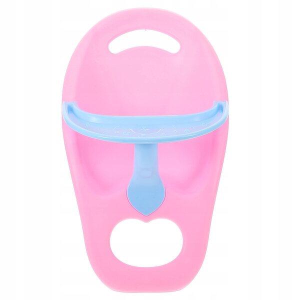 Sedia pappa per bambole rosa, leggera e facile da montare, un giocattolo per bambini