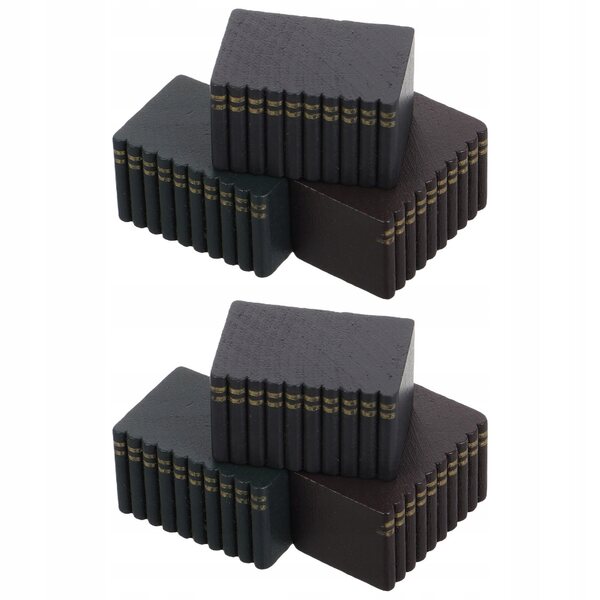 Set 6 Miniature Libri in Legno Multicolore per Casa delle Bambole, Realistici