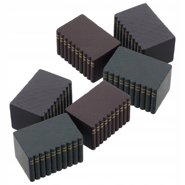 Set 6 Miniature Libri in Legno Multicolore per Casa delle Bambole, Realistici