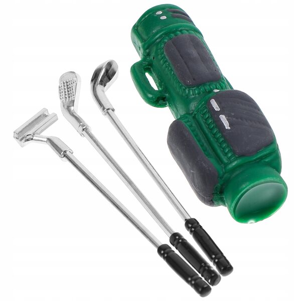 4-teiliges Golf-Miniatur-Set für Puppenhäuser im Maßstab 1:12, grün