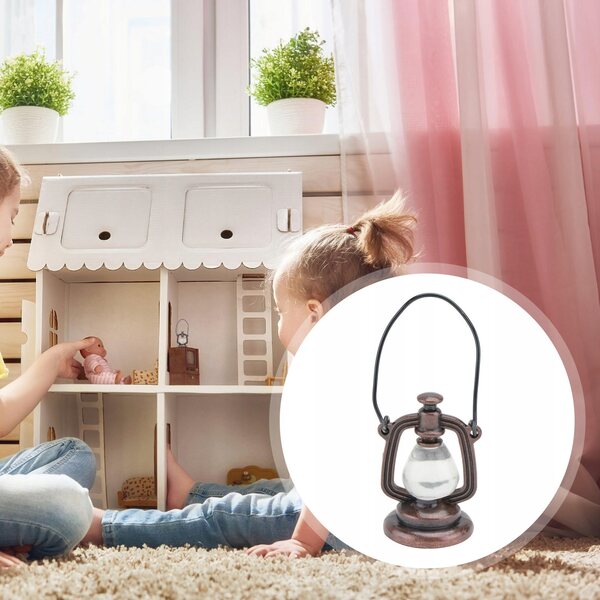 1PC JASNY BRĄZ MINI LAMPA NAFTOWA DEKORACJA DOMU