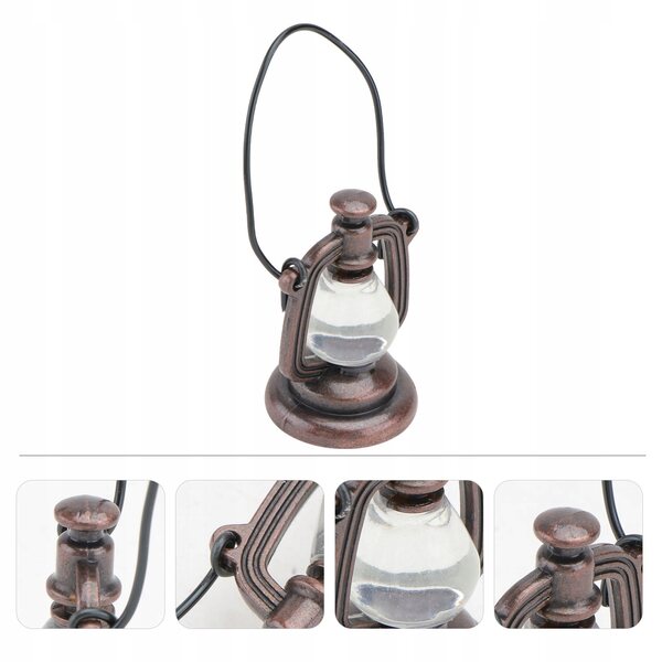 1PC JASNY BRĄZ MINI LAMPA NAFTOWA DEKORACJA DOMU