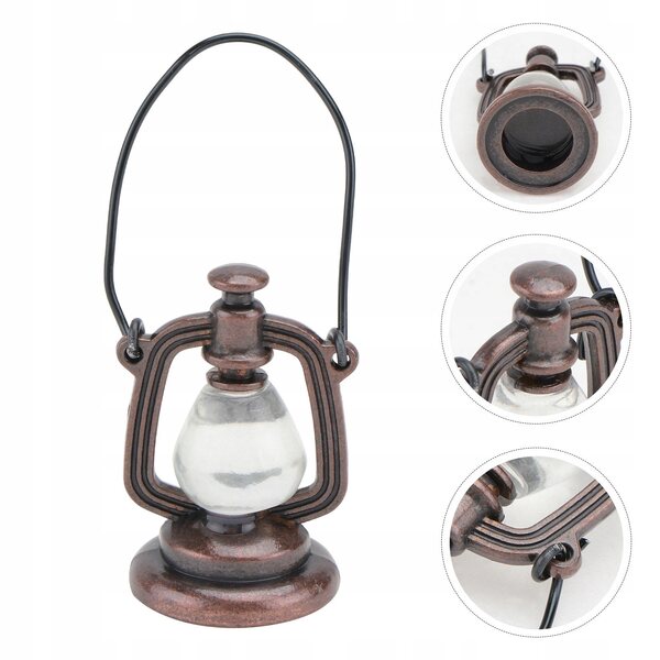 1PC JASNY BRĄZ MINI LAMPA NAFTOWA DEKORACJA DOMU