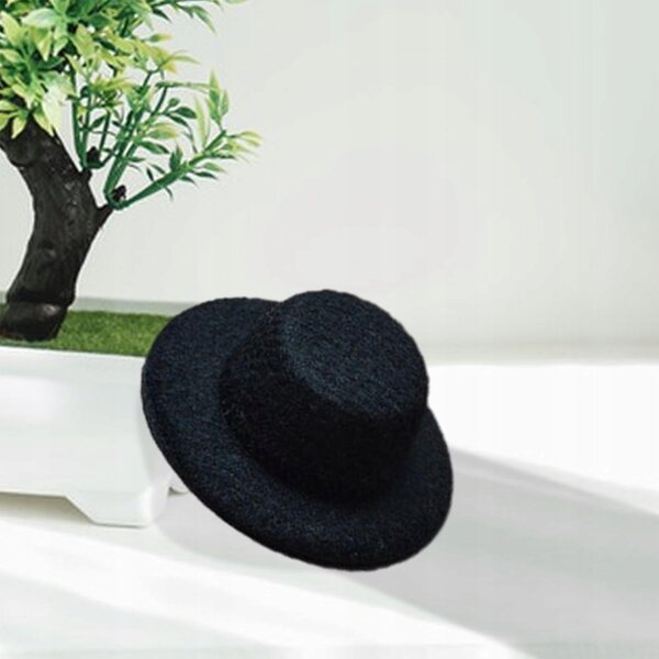 Miniatura cappello per casa delle bambole 1:12 modello in EVA nero
