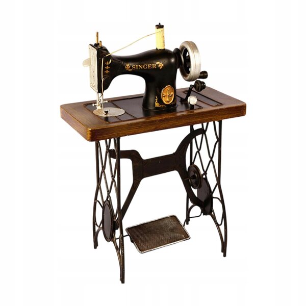 Modello decorativo macchina da cucire vintage in metallo 30x15x45 cm