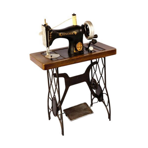 Modello decorativo macchina da cucire vintage in metallo 30x15x45 cm
