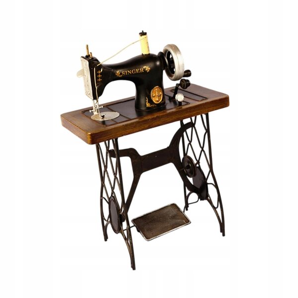 Modello decorativo macchina da cucire vintage in metallo 30x15x45 cm