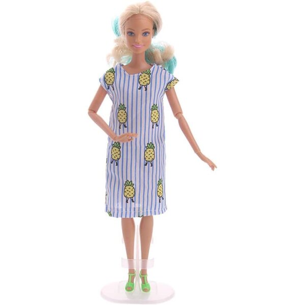 30 cm gestreiftes Kleid für 1/6 BJD-Puppe mit Ananas-Print – lässiges Kostüm