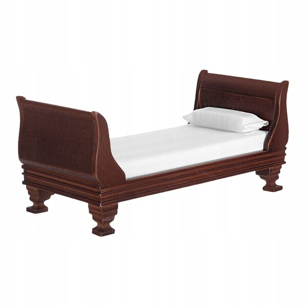 Letto in Legno Miniatura per Casa delle Bambole 1:12 Realistico e Resistente