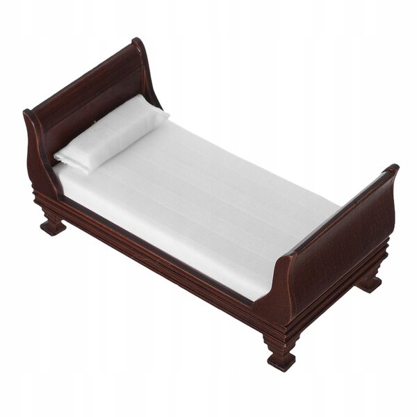 Letto in Legno Miniatura per Casa delle Bambole 1:12 Realistico e Resistente