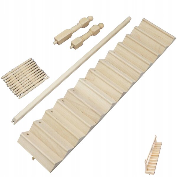 Mini Scala in Legno per Bambini - Giocattolo Educativo e Decorativo