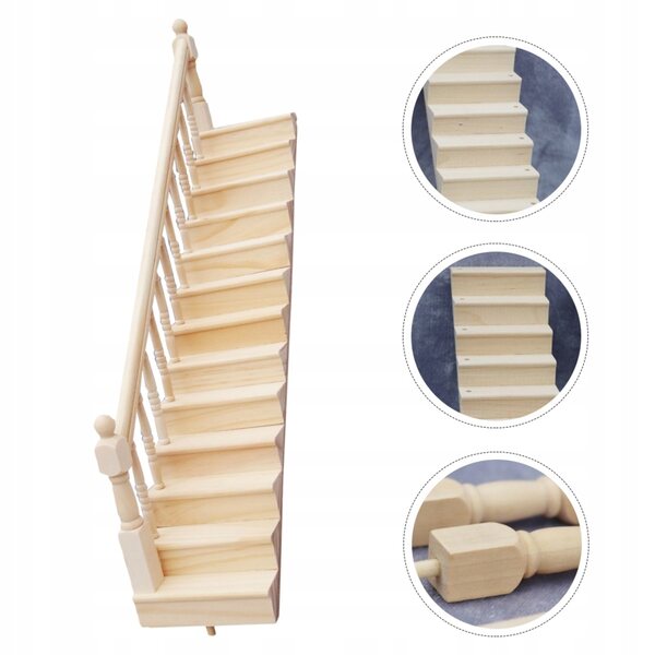 Mini Scala in Legno per Bambini - Giocattolo Educativo e Decorativo