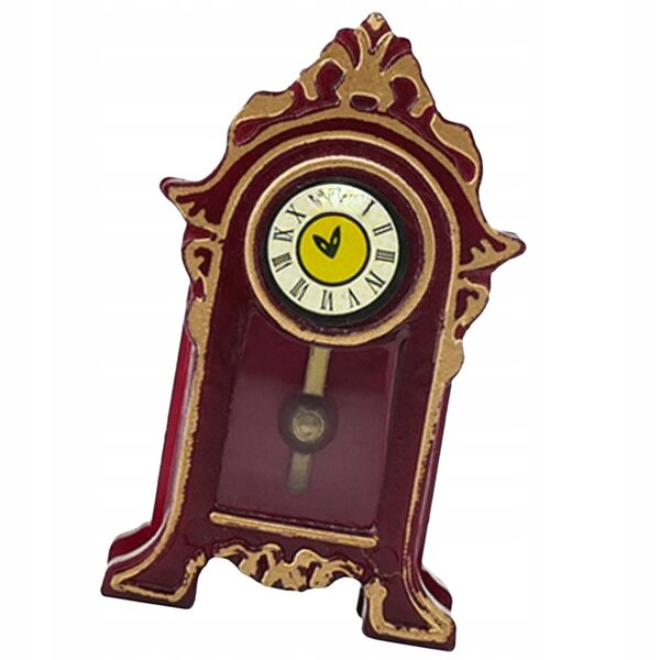 Miniatur-Pendeluhr aus Holz für die Puppenhausdekoration