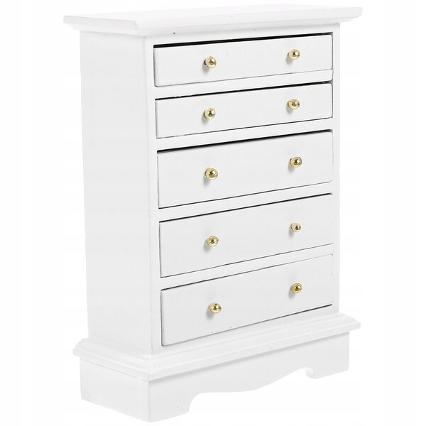 Mini armadio bianco in legno per casa delle bambole - decorazione miniatura