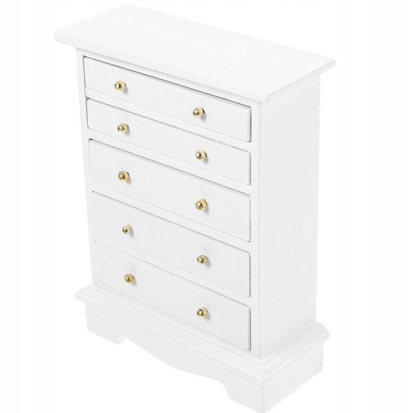 Mini armadio bianco in legno per casa delle bambole - decorazione miniatura