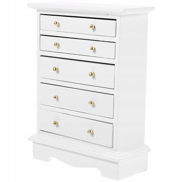 Mini armadio bianco in legno per casa delle bambole - decorazione miniatura