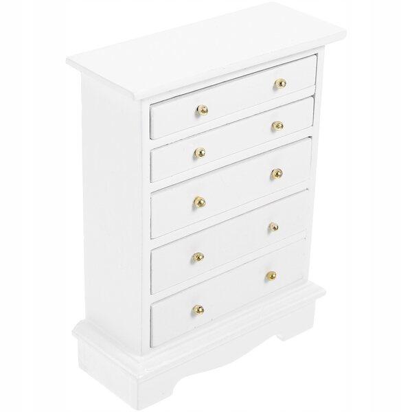 Mini armadio bianco in legno per casa delle bambole - decorazione miniatura