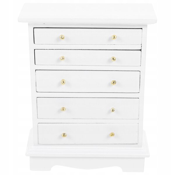 Mini armadio bianco in legno per casa delle bambole - decorazione miniatura