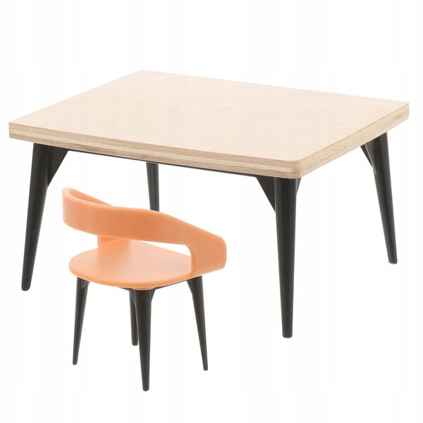 Set di Mobili in Legno Realistici per Sala da Pranzo delle Bambole Scala 1:12