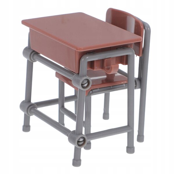 Set Mini Mobili Scolastici in Plastica Realistici per Casa delle Bambole