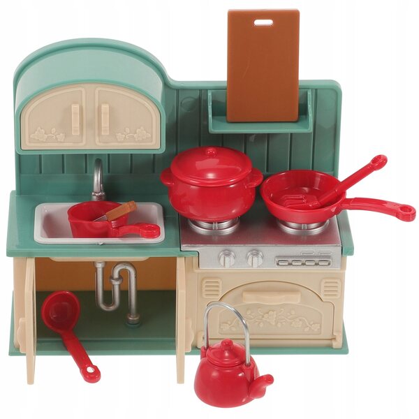 Set Accessori Cucina Miniatura per Casa delle Bambole con Attrezzi Colorati