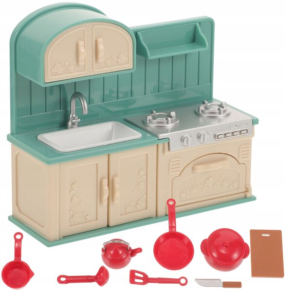 Set Accessori Cucina Miniatura per Casa delle Bambole con Attrezzi Colorati