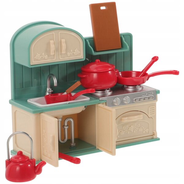 Set Accessori Cucina Miniatura per Casa delle Bambole con Attrezzi Colorati