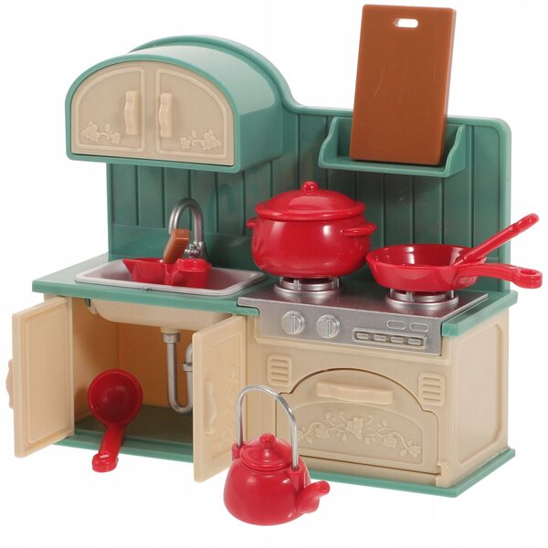 Set Accessori Cucina Miniatura per Casa delle Bambole con Attrezzi Colorati