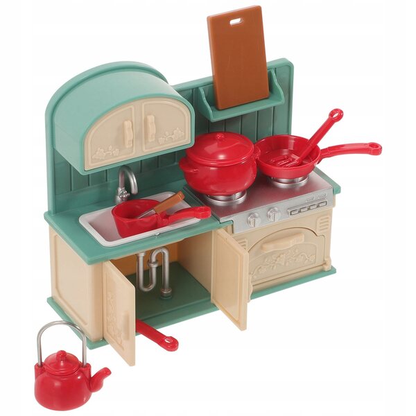 Set Accessori Cucina Miniatura per Casa delle Bambole con Attrezzi Colorati