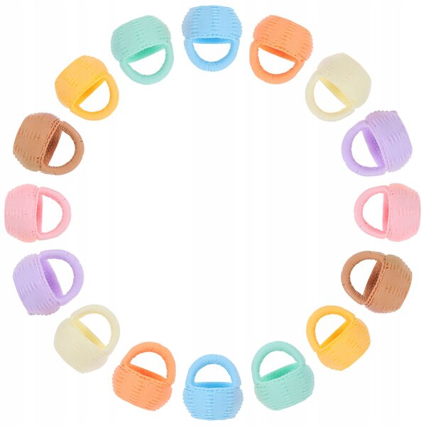 Lot de 16 mini paniers tressés avec anses pour décorations et poupées