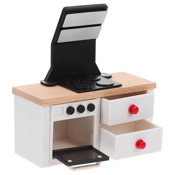 Mini Cucina in Legno con Forno Modellino Realistico per Case delle Bambole