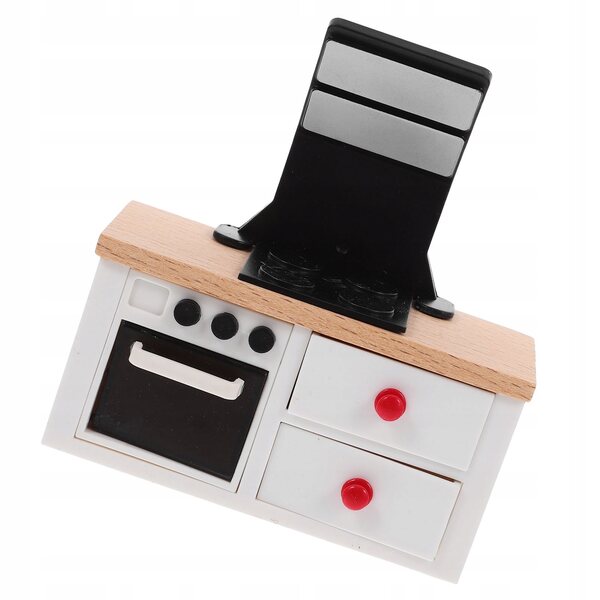 Mini Cucina in Legno con Forno Modellino Realistico per Case delle Bambole