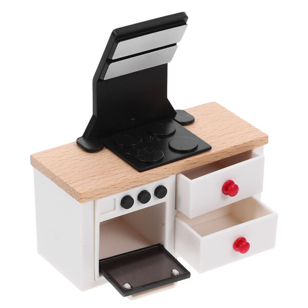 Mini Cucina in Legno con Forno Modellino Realistico per Case delle Bambole