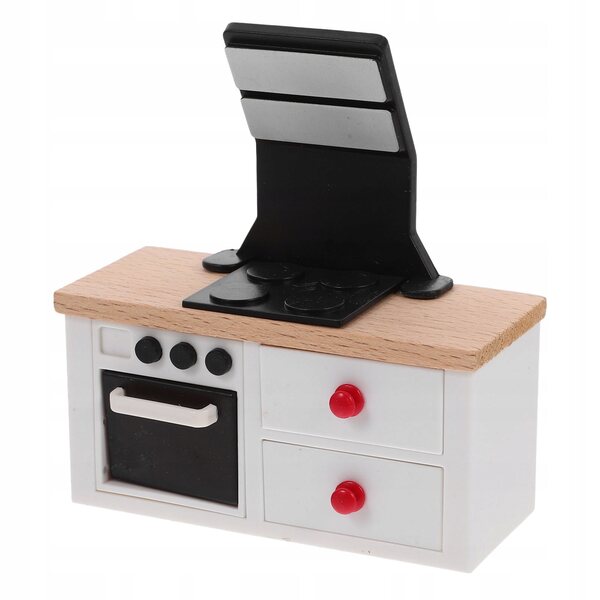 Mini Cucina in Legno con Forno Modellino Realistico per Case delle Bambole